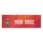 Badge D'identification Noel de Chien À La Hache Sur Rouge (Devant)