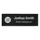 Badge D'identification Noir moderne des employés faits sur commande de (Devant)