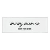 Badge D'identification Nom de la calligraphie personnalisée de la meilleu (Devant)