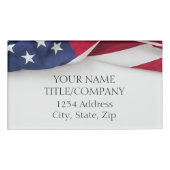 Badge D'identification Nom de votre entreprise Drapeau américain (Devant)