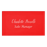 Nom d'écriture minimaliste professionnelle rouge