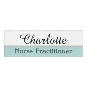 Badge D'identification Nom et titre de l'employé sur Turquoise (Devant)