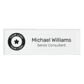 Badge D'identification Nom et titre du logo de l'entreprise personnalisé (Devant)