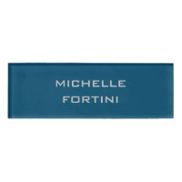 Nom lisible moderne bleu océan clair