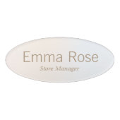 Badge D'identification Nom magnétique du personnel de l'employé simple Ba (Devant)