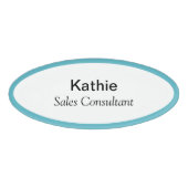 Badge D'identification Nom magnétique ovale Balise Titre professionnel Ba (Devant)