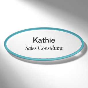 Badge D'identification Nom magnétique ovale Balise Titre professionnel Ba