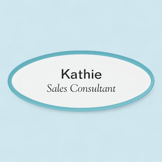 Badge D'identification Nom magnétique ovale Balise Titre professionnel Ba