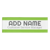 Badge D'identification Nom minimal moderne Titre Couleur Accent employé (Devant)