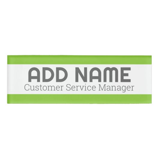 Badge D'identification Nom minimal moderne Titre Couleur Accent employé (Devant)