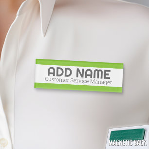 Badge D'identification Nom minimal moderne Titre Couleur Accent employé