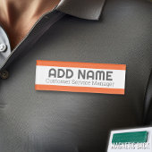 Badge D'identification Nom minimal moderne Titre Couleur Accent employé