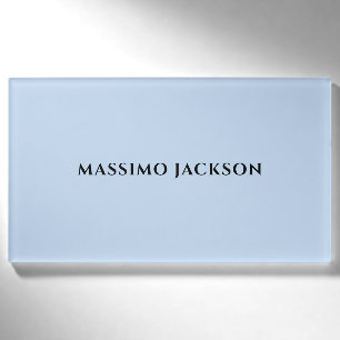 Badge D'identification Nom minimaliste moderne bleu pâle professionnel