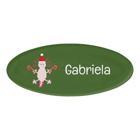 Badge D'identification Nom personnalisé de l'axe de Noël (Devant)