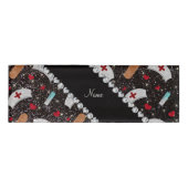 Badge D'identification Nom personnalisé noir parties scintillant infirmiè (Devant)