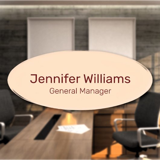 Badge D'identification Nom personnalisé Titre du travail Employé