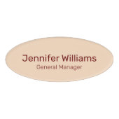 Badge D'identification Nom personnalisé Titre du travail Employé (Devant)