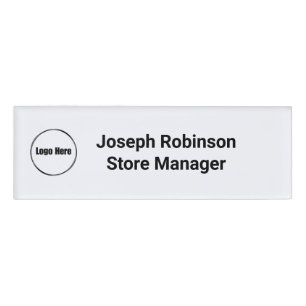 Badge D'identification Nom personnalisé Titre Logo Ghost Blanc