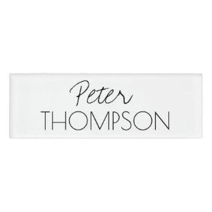 Badge D'identification nom, simple et clair