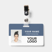 Badge d'identification nominatif pour employés d'e (Avant avec clip)