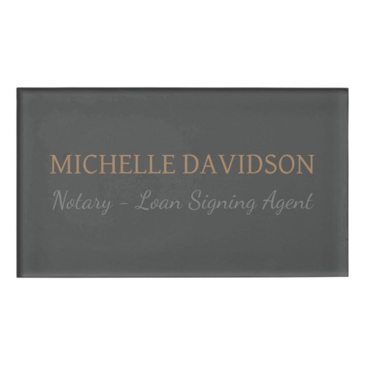 Badge D'identification Notaire minimaliste moderne professionnel (Devant)