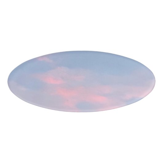Badge D'identification Nuages roses personnalisables (Devant)