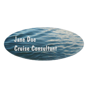 Badge D'identification Nuances d'eau bleue Photographie de la nature Abst