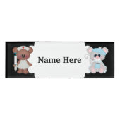 Badge D'identification Nurse Bear prenant soin du nom du patient (Devant)
