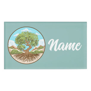 Badge D'identification Olive tree Symbole de paix dans la Palestine libre