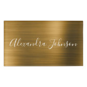 Badge D'identification Or Elegant Luxe Foil Moderne (Devant)