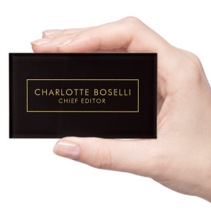 Badge D'identification Or & Noir Minimaliste Moderne Professionnel