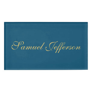 Badge D'identification Or Professionnel Tendance Minimaliste Nom