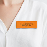 Badge D'identification Orange Basic Simple Minimaliste Moderne Titre Pers<br><div class="desc">Vous recherchez un nom magnétique professionnel et attrayant et une étiquette de titre? Ne cherchez pas plus loin que notre étiquette de nom orange vif personnalisée avec du texte noir. Avec son design épuré et simple, ce tag est parfait pour ceux qui veulent faire une déclaration sans passer par-dessus bord....</div>