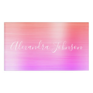 Badge D'identification Orange Professionnelle - Purple Huile Moderne