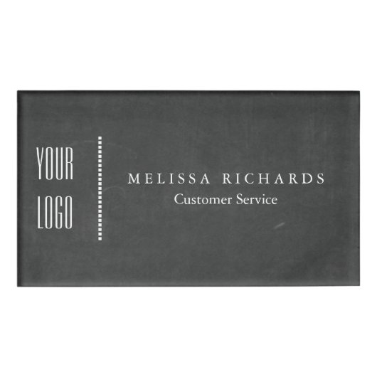 Badge D'identification Panneau noir personnalisé Petit insigne de nom (Devant)