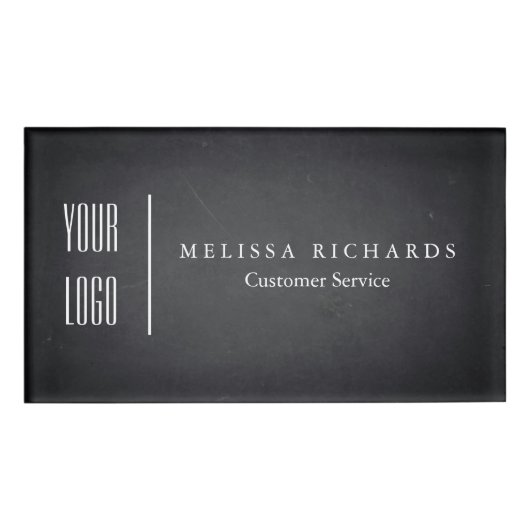 Badge D'identification Panneau noir personnalisé Petit insigne de nom (Devant)