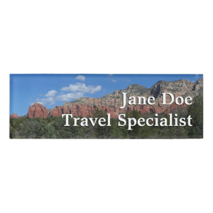 Badge D'identification Panorama de Red Rocks à Sedona Arizona
