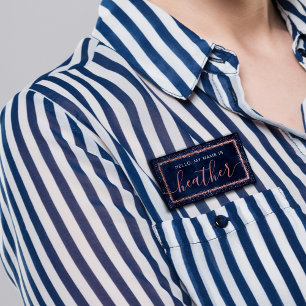 Badge D'identification Parti Confetti Bleu Rose de la Marine