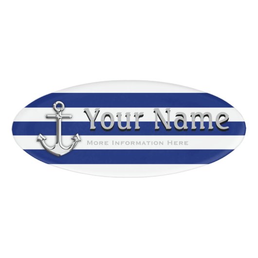 Badge D'identification Passez l'Ancre au bichromate de potasse du plat (Devant)