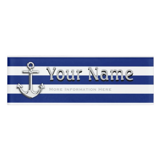 Badge D'identification Passez l'Ancre au bichromate de potasse sur le (Devant)