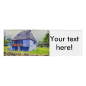 Badge D'identification Peinture de maison bleue (Devant)