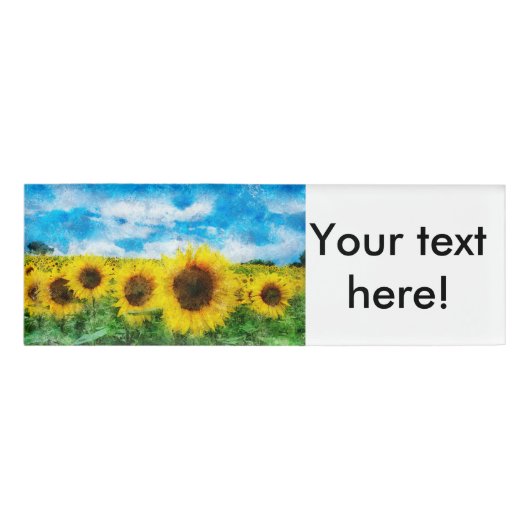 Badge D'identification Peinture de tournesols (Devant)