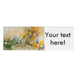Badge D'identification Peinture sur tigre