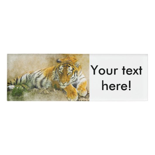 Badge D'identification Peinture sur tigre (Devant)