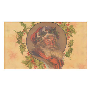 Badge D'identification Père Noël Leyendecker Antique Victorien