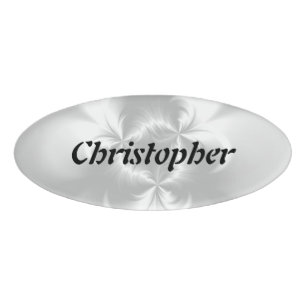 Badge D'identification Perle blanche tordue