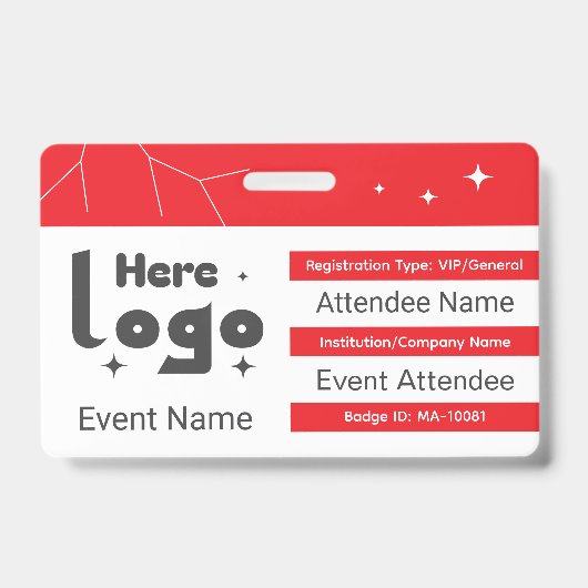 Badge d'identification personnalisé avec code QR e (Avant)