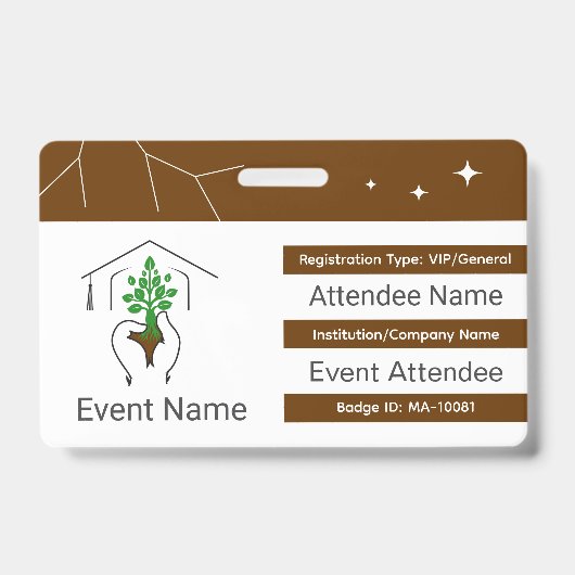 Badge d'identification personnalisé avec code QR e (Avant)