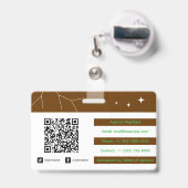 Badge d'identification personnalisé avec code QR e (Arrière avec rétractable)