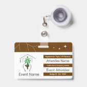 Badge d'identification personnalisé avec code QR e (Avant avec rétractable)